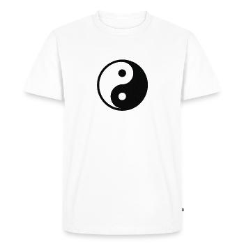 YinYang Silhouette - T-shirt Premium bio Homme - blanc - Devant - Nico (187cm)