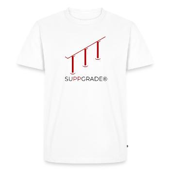 SUPPGRADE - Men's Premium Organic T-Shirt - white - Front - Nico (187cm)