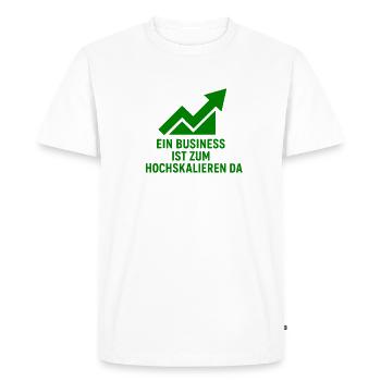 Online Business Motivation - Men's Premium Organic T-Shirt - white - Front - Nico (187cm)