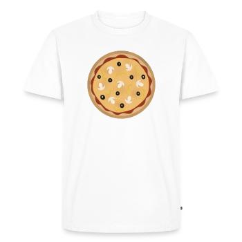 pizza - T-shirt Premium bio Homme - blanc - Devant - Nico (187cm)