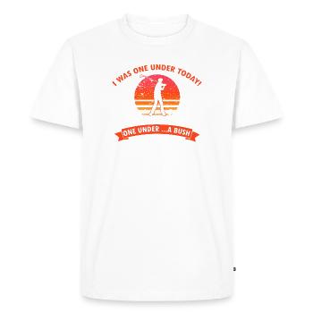 blague de golf drôle un sous l’arbre buisson eau - T-shirt Premium bio Homme - blanc - Devant - Nico (187cm)