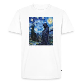 Ghost Van Gogh Style Starry Night - Men's Premium Organic T-Shirt - white - Front - Nico (187cm)