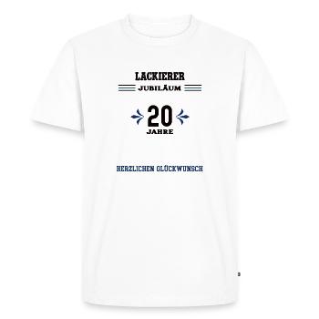 Painter 20th anniversary Twentieth anniversary - Men's Premium Organic T-Shirt - white - Front - Nico (187cm)