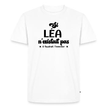 Léa cadeau personnalisé lea - T-shirt Premium bio Homme - blanc - Devant - Nico (187cm)