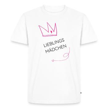 Couronne de fille préférée - Girl Power Illustration - T-shirt Premium bio Homme - blanc - Devant - Nico (187cm)