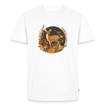 Autumnal deer in the Waldkreis - Men's Premium Organic T-Shirt - white - Front - Nico (187cm)