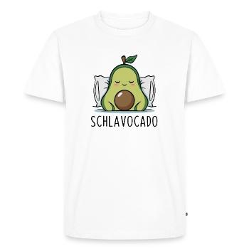 Schlavocado Funny Avocado Pun - Men's Premium Organic T-Shirt - white - Front - Nico (187cm)
