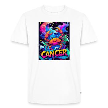 Cancer - T-shirt Premium bio Homme - blanc - Devant - Nico (187cm)