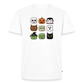 Halloween Building Block Heads Youth Child Halloween - Men's Premium Organic T-Shirt - white - Front - Nico (187cm)
