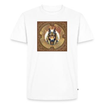 Steampunk Pharaoh Fox - Men's Premium Organic T-Shirt - white - Front - Nico (187cm)