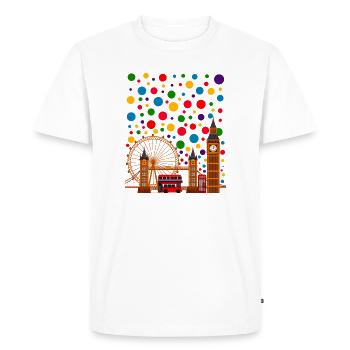 Chemise Spotty 2025 London City UK Big Ben Enfants Garçons - T-shirt Premium bio Homme - blanc - Devant - Nico (187cm)
