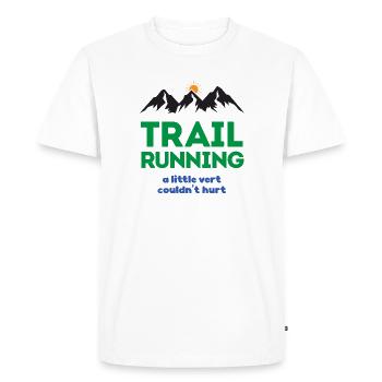 Trail running - Un peu de ver ne pourrait pas faire de mal - T-shirt Premium bio Homme - blanc - Devant - Nico (187cm)