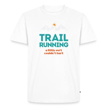 Trail running - Un peu de ver ne pourrait pas faire de mal - T-shirt Premium bio Homme - blanc - Devant - Nico (187cm)