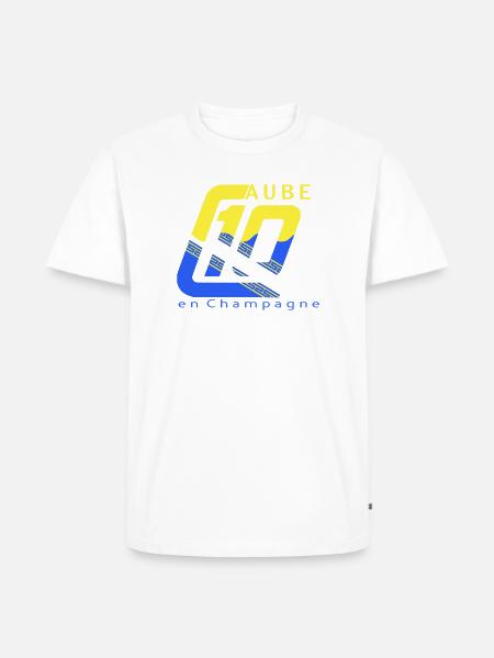 Logo 10 Aube - T-shirt Premium bio Homme - blanc