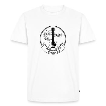 Citation d’humour de retraite de guitare - T-shirt Premium bio Homme - blanc - Devant - Nico (187cm)
