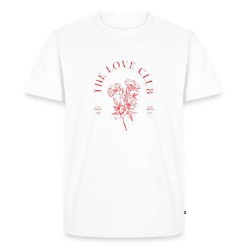 Le Love Club - Fleurs - T-shirt Premium bio Homme - blanc - Devant - Nico (187cm)