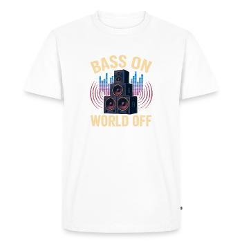 Techno Rave - T-shirt Premium bio Homme - blanc - Devant - Nico (187cm)