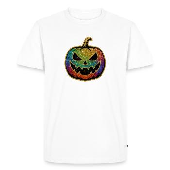 Citrouille scintillante arc-en-ciel - T-shirt Premium bio Homme - blanc - Devant - Nico (187cm)