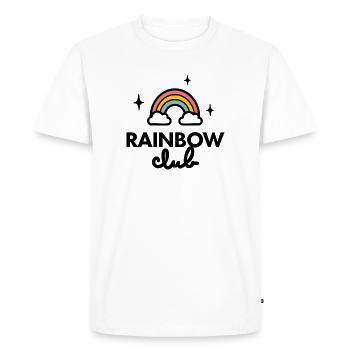 Rainbow Club logo - Men's Premium Organic T-Shirt - white - Front - Nico (187cm)