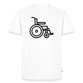 fauteuil roulant - T-shirt Premium bio Homme - blanc - Devant - Nico (187cm)