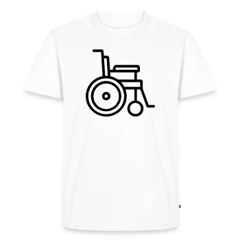 fauteuil roulant - T-shirt Premium bio Homme - blanc - Devant - Nico (187cm)