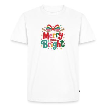 Arc festif joyeux et lumineux - T-shirt Premium bio Homme - blanc - Devant - Nico (187cm)
