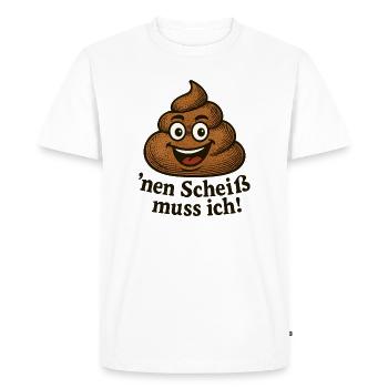 I have to give a shit Funny poop pile saying - Men's Premium Organic T-Shirt - white - Front - Nico (187cm)