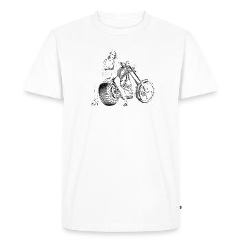 Bikini sur l’hélicoptère - T-shirt Premium bio Homme - blanc - Devant - Nico (187cm)