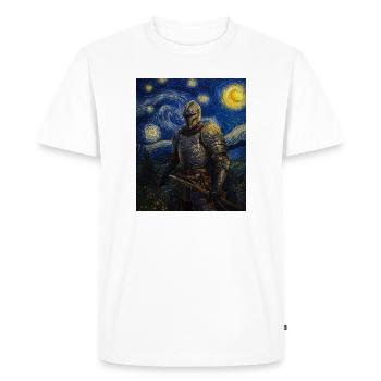 Nuit étoilée à la Ritter Van Gogh - T-shirt Premium bio Homme - blanc - Devant - Nico (187cm)