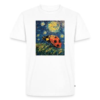 Coccinelle Van Gogh Style Nuit étoilée - T-shirt Premium bio Homme - blanc - Devant - Nico (187cm)