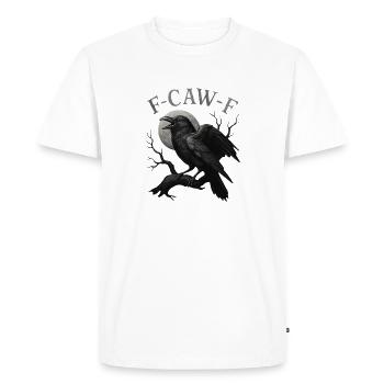 Corbeau au clair de lune F-Caw-F - T-shirt Premium bio Homme - blanc - Devant - Nico (187cm)