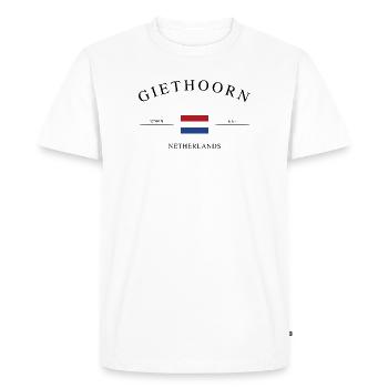 Giethoorn Netherlands – Holiday Souvenir & Gift - Men's Premium Organic T-Shirt - white - Front - Nico (187cm)