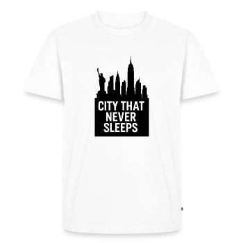 City That Never Sleeps Capital City - Men's Premium Organic T-Shirt - white - Front - Nico (187cm)