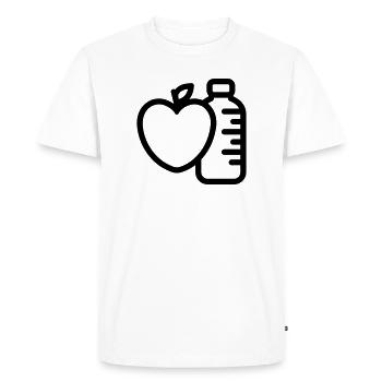 Healthy Lifestyle - Men's Premium Organic T-Shirt - white - Front - Nico (187cm)