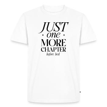 Plus qu’un chapitre avant de se coucher - T-shirt Premium bio Homme - blanc - Devant - Nico (187cm)