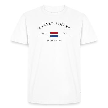 Zaanse Schans Netherlands – Holiday Souvenir - Men's Premium Organic T-Shirt - white - Front - Nico (187cm)
