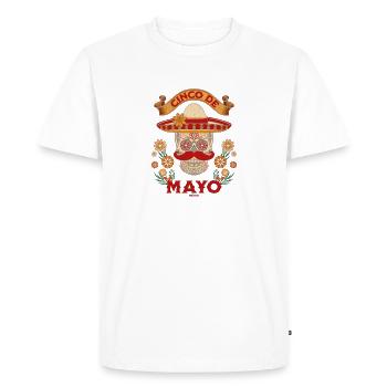Cinco de Mayo Sugar Skull Fiesta - T-shirt Premium bio Homme - blanc - Devant - Nico (187cm)