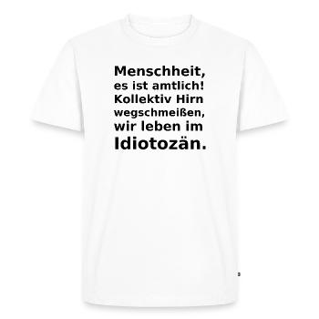 Neues Zeitalter angebrochen! - Men's Premium Organic T-Shirt - white - Front - Nico (187cm)