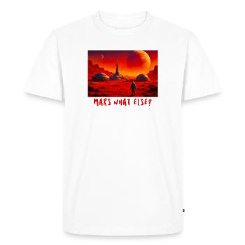 Histoire de Mars : Exploration du monde rouge - T-shirt Premium bio Homme - blanc - Devant - Nico (187cm)