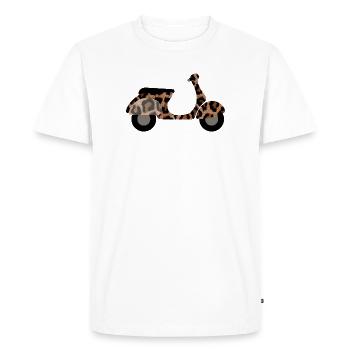 Rouleau Leolook motif imprimé animal zoo safari fan - T-shirt Premium bio Homme - blanc - Devant - Nico (187cm)