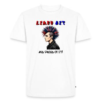 Limey Git — et fier de l’être ! Punk rock britannique - T-shirt Premium bio Homme - blanc - Devant - Nico (187cm)