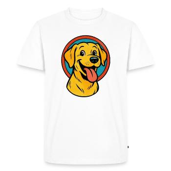 Labrador Retriever Pop Art - T-shirt Premium bio Homme - blanc - Devant - Nico (187cm)