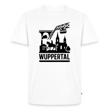 Wuppertal Silhouette - T-shirt Premium bio Homme - blanc - Devant - Nico (187cm)