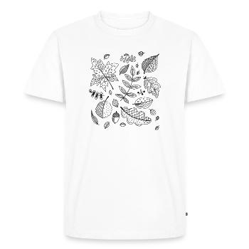 Feuilles d’automne - T-shirt Premium bio Homme - blanc - Devant - Nico (187cm)