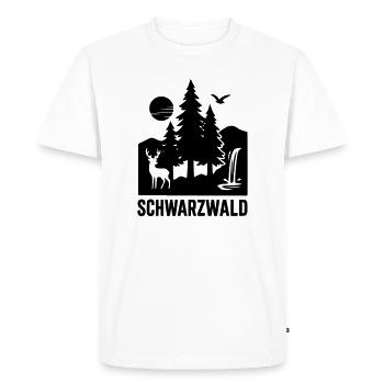 Forêt-Noire - T-shirt Premium bio Homme - blanc - Devant - Nico (187cm)