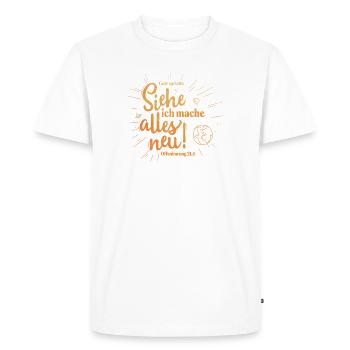 Behold, I make all things new - Men's Premium Organic T-Shirt - white - Front - Nico (187cm)