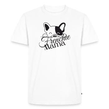Frenchie Mama French bulldog  - Men's Premium Organic T-Shirt - white - Front - Nico (187cm)