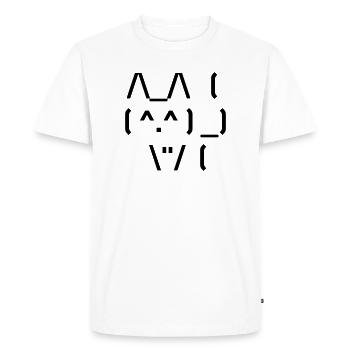 Chat mignon ASCII - T-shirt Premium bio Homme - blanc - Devant - Nico (187cm)