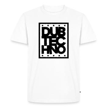 Dub Techno Édition Sombre - T-shirt Premium bio Homme - blanc - Devant - Nico (187cm)