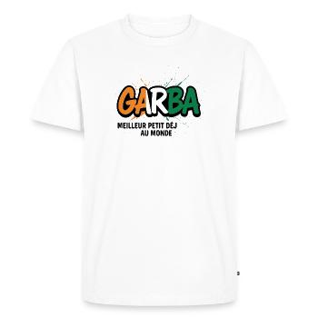 GARBA – Best breakfast in the world - Men's Premium Organic T-Shirt - white - Front - Nico (187cm)